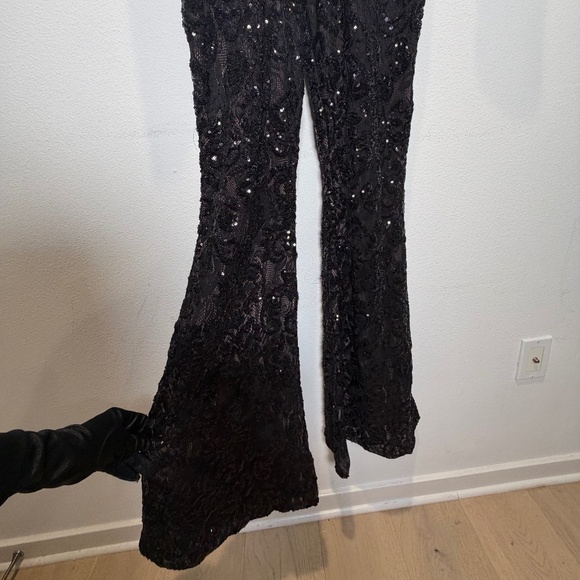 New Nadine Merabi Bella Black Floral Lace Jumpsuit Original Price $435 Sz: 16/XL - Picture 8 of 11